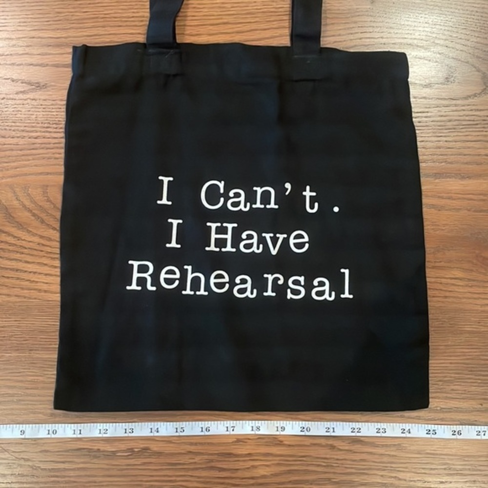 Black and White Theatre Geek Tote Bag with Drama Masks - excellent condition - Picture 5 of 7